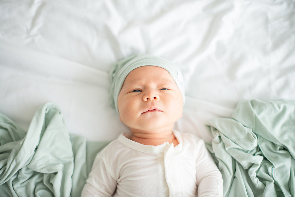 Newborn top knot store hat